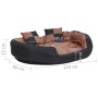 Cojín para perro reversible y lavable negro marrón 110x80x23cm de , Camas para perros - Ref: Foro24-171221, Precio: 69,10 €, ...