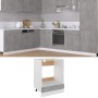 Armario de horno de madera contrachapada hormigón 60x46x81,5cm de vidaXL, Armarios de cocina - Ref: Foro24-802501, Precio: 63...