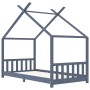 Estructura de cama infantil madera maciza pino gris 90x200 cm de , Cunas y camas para niños - Ref: Foro24-283372, Precio: 242...
