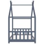 Estructura de cama infantil madera maciza pino gris 90x200 cm de , Cunas y camas para niños - Ref: Foro24-283372, Precio: 242...