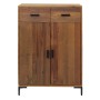 Zapatero de madera maciza de pino 75x40x110 cm de , Zapateros y organizadores de calzado - Ref: Foro24-349933, Precio: 261,75...