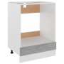 Armario de horno de madera contrachapada hormigón 60x46x81,5cm de vidaXL, Armarios de cocina - Ref: Foro24-802501, Precio: 63...