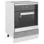 Armario de horno de madera contrachapada hormigón 60x46x81,5cm de vidaXL, Armarios de cocina - Ref: Foro24-802501, Precio: 63...