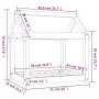 Cama para perros madera maciza de pino blanco 71x55x70 cm de , Camas para perros - Ref: Foro24-822203, Precio: 60,26 €, Descu...
