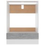 Armario de horno de madera contrachapada hormigón 60x46x81,5cm de vidaXL, Armarios de cocina - Ref: Foro24-802501, Precio: 63...