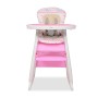 Trona convertible 3 en 1 con mesa rosa de , Sillas y tronas para niños - Ref: Foro24-10143, Precio: 155,86 €, Descuento: %