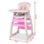 Trona convertible 3 en 1 con mesa rosa de , Sillas y tronas para niños - Ref: Foro24-10143, Precio: 155,86 €, Descuento: %