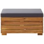 Reposapiés seccional con cojín madera maciza de acacia de , Sofás modulares de exterior - Ref: Foro24-46691, Precio: 126,52 €...