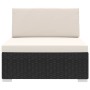 Asiento seccional central y cojines 1 ud ratán sintético negro de , Sofás modulares de exterior - Ref: Foro24-46794, Precio: ...