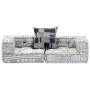 Puf modular de 2 plazas tela gris claro de , Cojines para sillas y sofás - Ref: Foro24-249407, Precio: 183,81 €, Descuento: %
