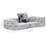Puf modular de 2 plazas tela gris claro de , Cojines para sillas y sofás - Ref: Foro24-249407, Precio: 183,81 €, Descuento: %