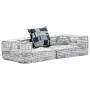 Puf modular de 2 plazas tela gris claro de , Cojines para sillas y sofás - Ref: Foro24-249407, Precio: 183,81 €, Descuento: %