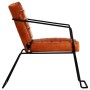 Sillón de cuero auténtico marrón canela de , Sillones - Ref: Foro24-284411, Precio: 233,03 €, Descuento: %
