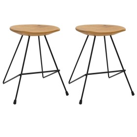 Taburetes de cocina 2 unidades madera de teca maciza de , Taburetes y sillas plegables - Ref: Foro24-285202, Precio: 117,72 €...