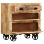 Aparador con ruedas de madera maciza de mango 70x40x75 cm de , Cajoneras - Ref: Foro24-285829, Precio: 218,43 €, Descuento: %