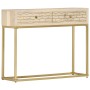 Mesa consola de madera maciza de mango dorado 90x30x75 cm de , Aparadores - Ref: Foro24-286505, Precio: 183,28 €, Descuento: %