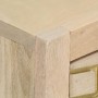 Mesa consola de madera maciza de mango dorado 90x30x75 cm de , Aparadores - Ref: Foro24-286505, Precio: 183,28 €, Descuento: %