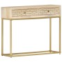Mesa consola de madera maciza de mango dorado 90x30x75 cm de , Aparadores - Ref: Foro24-286505, Precio: 183,28 €, Descuento: %
