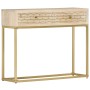 Mesa consola de madera maciza de mango dorado 90x30x75 cm de , Aparadores - Ref: Foro24-286505, Precio: 183,28 €, Descuento: %