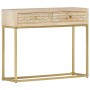 Mesa consola de madera maciza de mango dorado 90x30x75 cm de , Aparadores - Ref: Foro24-286505, Precio: 183,28 €, Descuento: %