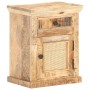 Mesita de noche madera maciza mango y caña natural 40x30x50 cm de , Mesitas de noche - Ref: Foro24-289088, Precio: 91,80 €, D...
