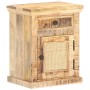 Mesita de noche madera maciza mango y caña natural 40x30x50 cm de , Mesitas de noche - Ref: Foro24-289088, Precio: 91,80 €, D...
