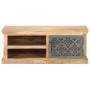 Mesa de centro con puerta madera maciza de mango 90x50x35 cm de , Mesas de centro - Ref: Foro24-289097, Precio: 178,92 €, Des...