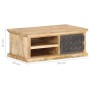 Mesa de centro con puerta madera maciza de mango 90x50x35 cm de , Mesas de centro - Ref: Foro24-289097, Precio: 178,92 €, Des...