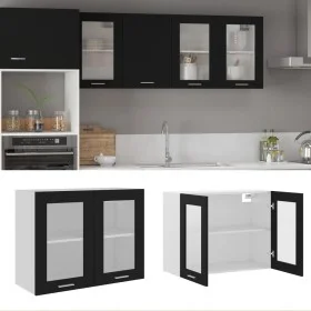 Hängender Küchenschrank aus schwarzem Sperrholz, 80 x 31 x 60 cm von vidaXL, Küchenschränke - Ref: Foro24-802530, Preis: 72,8...