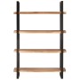 Estantería de 4 niveles madera maciza de acacia 120x40x180 cm de , Librerías y estanterías - Ref: Foro24-321065, Precio: 429,...