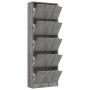 Zapatero 5 puertas madera ingeniería gris hormigón 59x24x167 cm de , Zapateros y organizadores de calzado - Ref: Foro24-33814...
