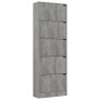 Zapatero 5 puertas madera ingeniería gris hormigón 59x24x167 cm de , Zapateros y organizadores de calzado - Ref: Foro24-33814...