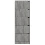 Zapatero 5 puertas madera ingeniería gris hormigón 59x24x167 cm de , Zapateros y organizadores de calzado - Ref: Foro24-33814...