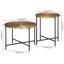 Mesas de centro 2 uds latón y metal negro de , Mesas de centro - Ref: Foro24-352051, Precio: 133,04 €, Descuento: %