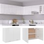 Armario colgante cocina madera ingeniería blanco brillo de vidaXL, Armarios de cocina - Ref: Foro24-801281, Precio: 105,77 €,...
