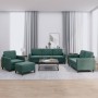 Juego de sofás 4 piezas terciopelo verde oscuro de , Sofás - Ref: Foro24-3201946, Precio: 790,54 €, Descuento: %