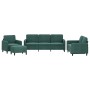 Juego de sofás 4 piezas terciopelo verde oscuro de , Sofás - Ref: Foro24-3201946, Precio: 790,54 €, Descuento: %