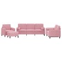Juego de sofás con cojines 4 piezas terciopelo rosa de , Sofás - Ref: Foro24-3201967, Precio: 802,11 €, Descuento: %