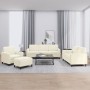 Juego de sofás 4 piezas terciopelo crema de , Sofás - Ref: Foro24-3201952, Precio: 760,24 €, Descuento: %