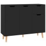Aparador de madera de ingeniería negro 90x30x72 cm de , Aparadores - Ref: Foro24-326814, Precio: 115,29 €, Descuento: %