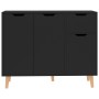 Aparador de madera de ingeniería negro 90x30x72 cm de , Aparadores - Ref: Foro24-326814, Precio: 115,29 €, Descuento: %