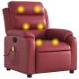 Sillón de masaje reclinable cuero sintético rojo tinto de , Sillones - Ref: Foro24-373497, Precio: 259,16 €, Descuento: %