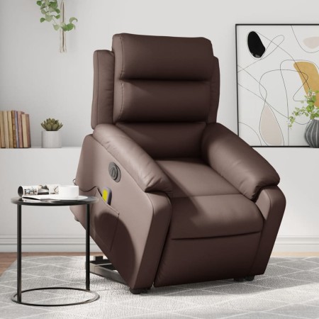 Sillón de masaje elevable eléctrico cuero sintético marrón de , Sillones - Ref: Foro24-3205065, Precio: 345,59 €, Descuento: %