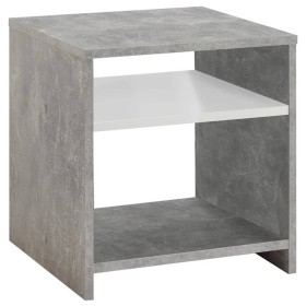 FMD Mesa de centro con estante gris hormigón y blanco de , Mesas de centro - Ref: Foro24-428748, Precio: 49,72 €, Descuento: %