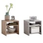 FMD Mesa de centro con estante gris hormigón y blanco de , Mesas de centro - Ref: Foro24-428748, Precio: 49,72 €, Descuento: %