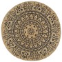 Alfombra de yute tejida a mano estampado azul oscuro 120 cm de , Alfombras - Ref: Foro24-133702, Precio: 39,75 €, Descuento: %