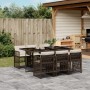 Set comedor de jardín 7 pzas con cojines ratán sintético marrón de , Conjuntos de jardín - Ref: Foro24-3210909, Precio: 409,7...