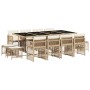 Set comedor de jardín con cojines 13 pzas ratán sintético beige de , Conjuntos de jardín - Ref: Foro24-3210982, Precio: 717,1...