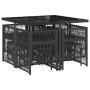 Set de comedor de jardín 9 pzas y cojines ratán sintético negro de , Conjuntos de jardín - Ref: Foro24-3210954, Precio: 356,7...