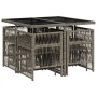 Set comedor jardín 9 pzas y cojines ratán sintético gris de , Conjuntos de jardín - Ref: Foro24-3210956, Precio: 369,58 €, De...